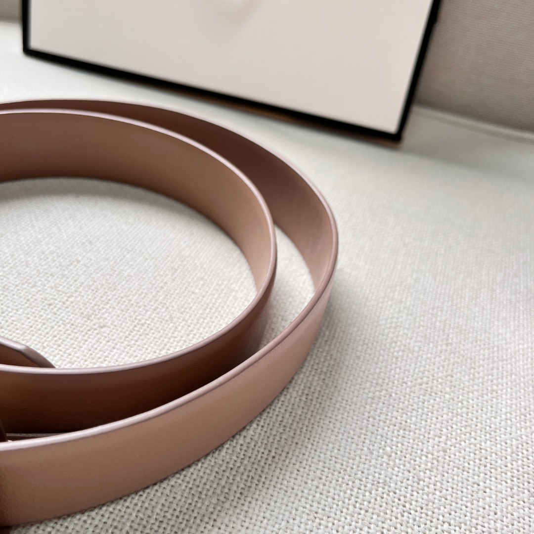 Ch*el cc logo leather belt