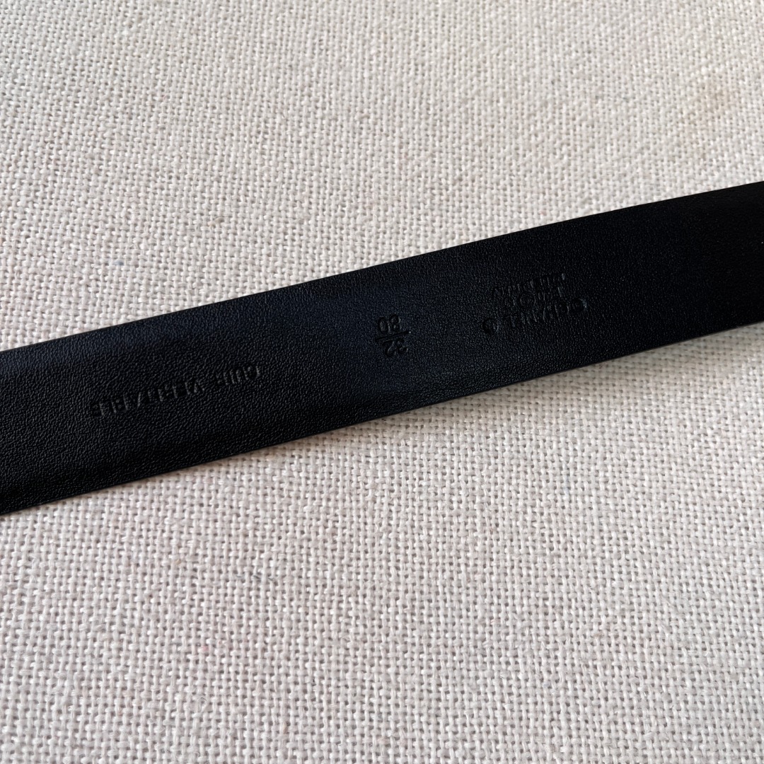 Ch*el casual style leather logo belts