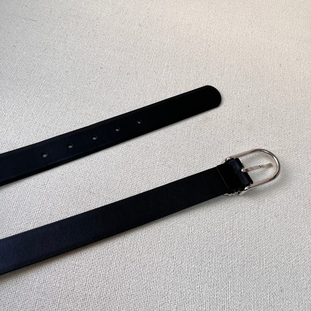 Ch*el casual style leather logo belts