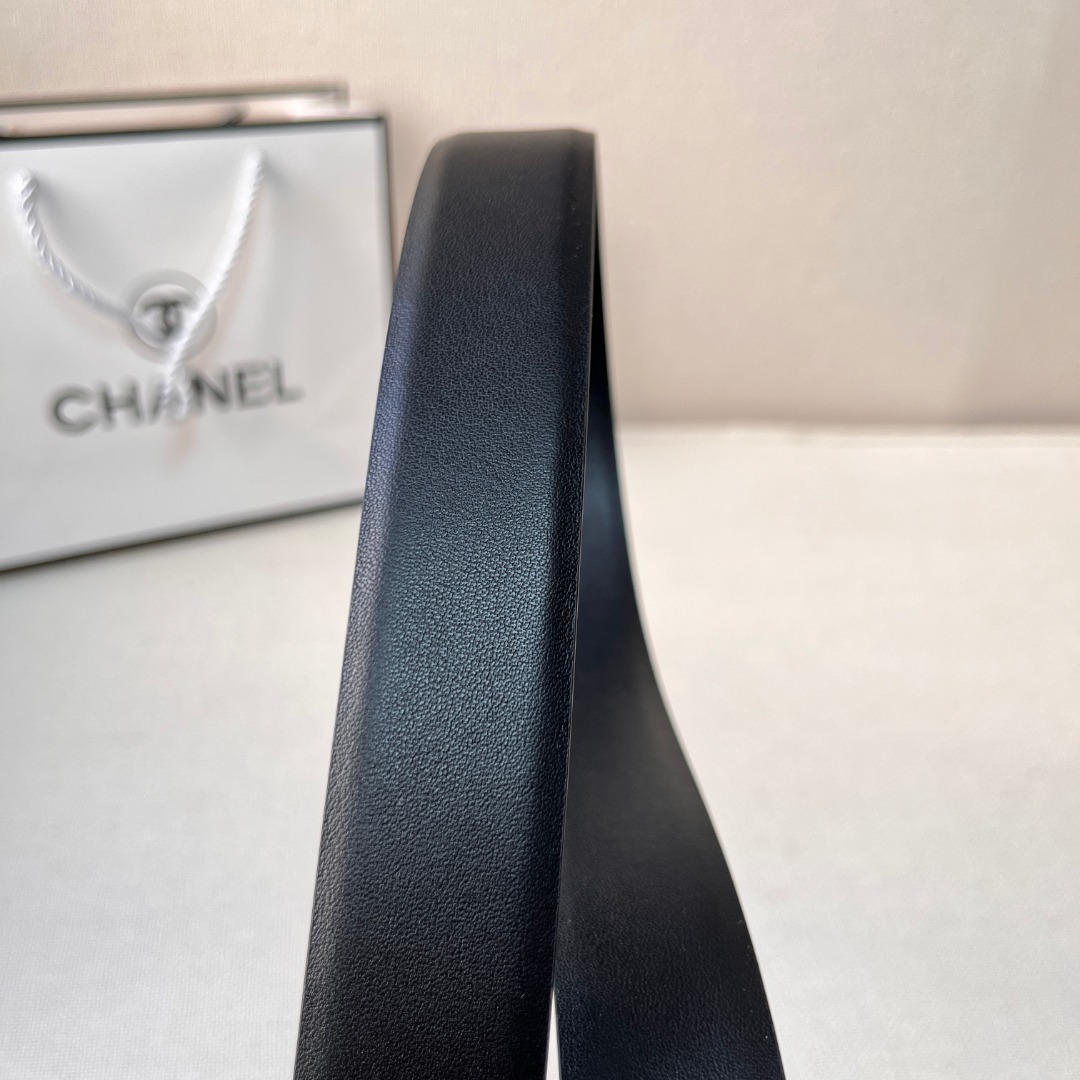 Ch*el casual style leather logo belts