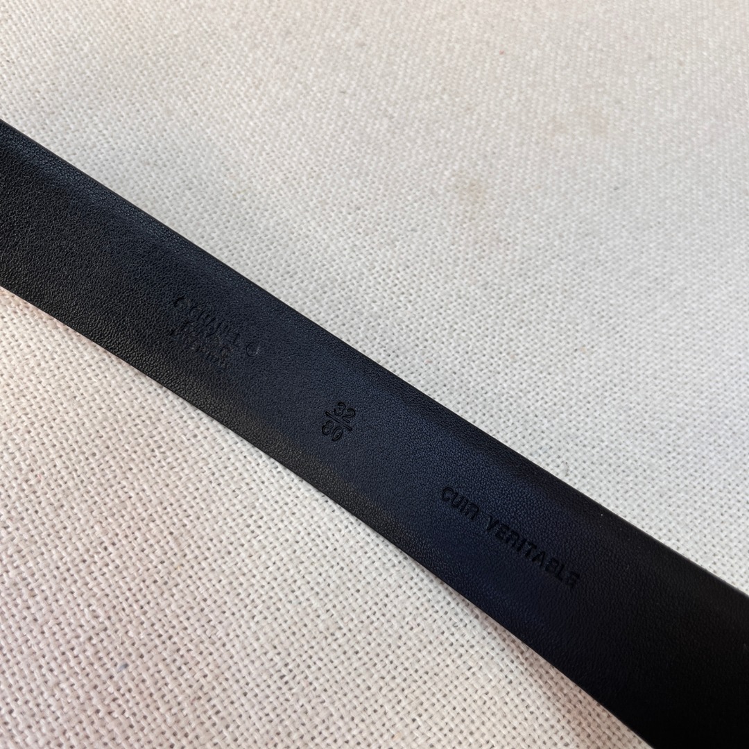 Ch*el casual style leather logo belts