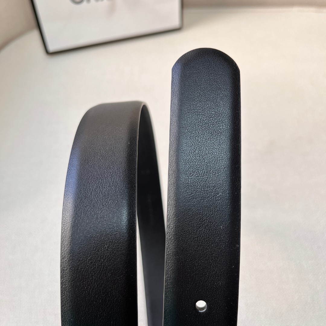 Ch*el casual style leather logo belts