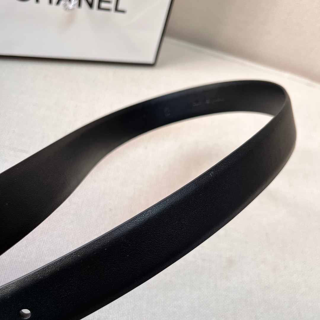 Ch*el casual style leather logo belts
