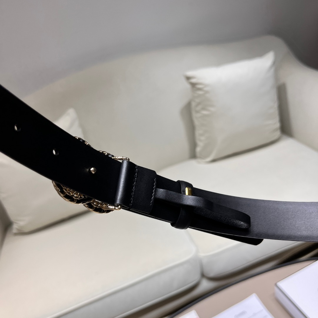 Ch*el leather belt