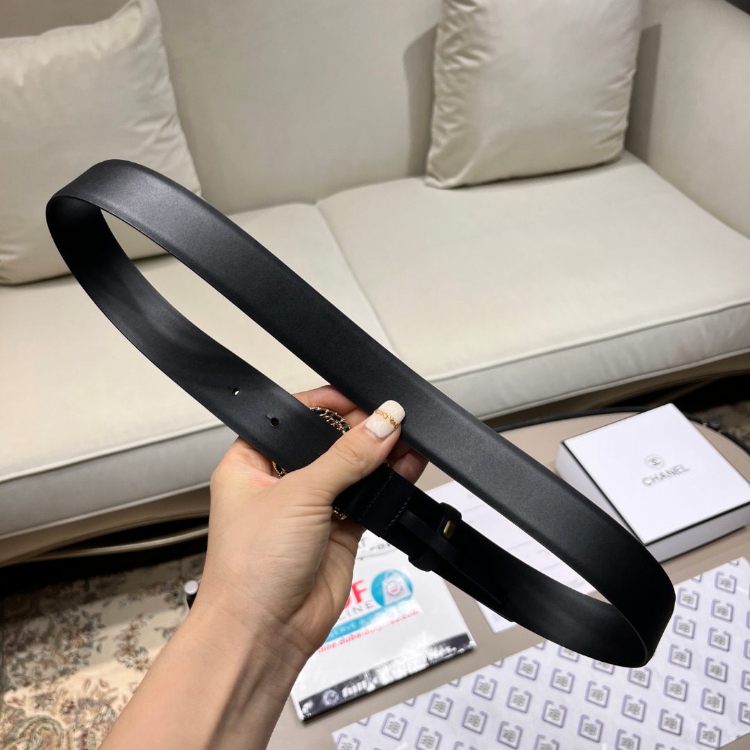 Ch*el leather belt