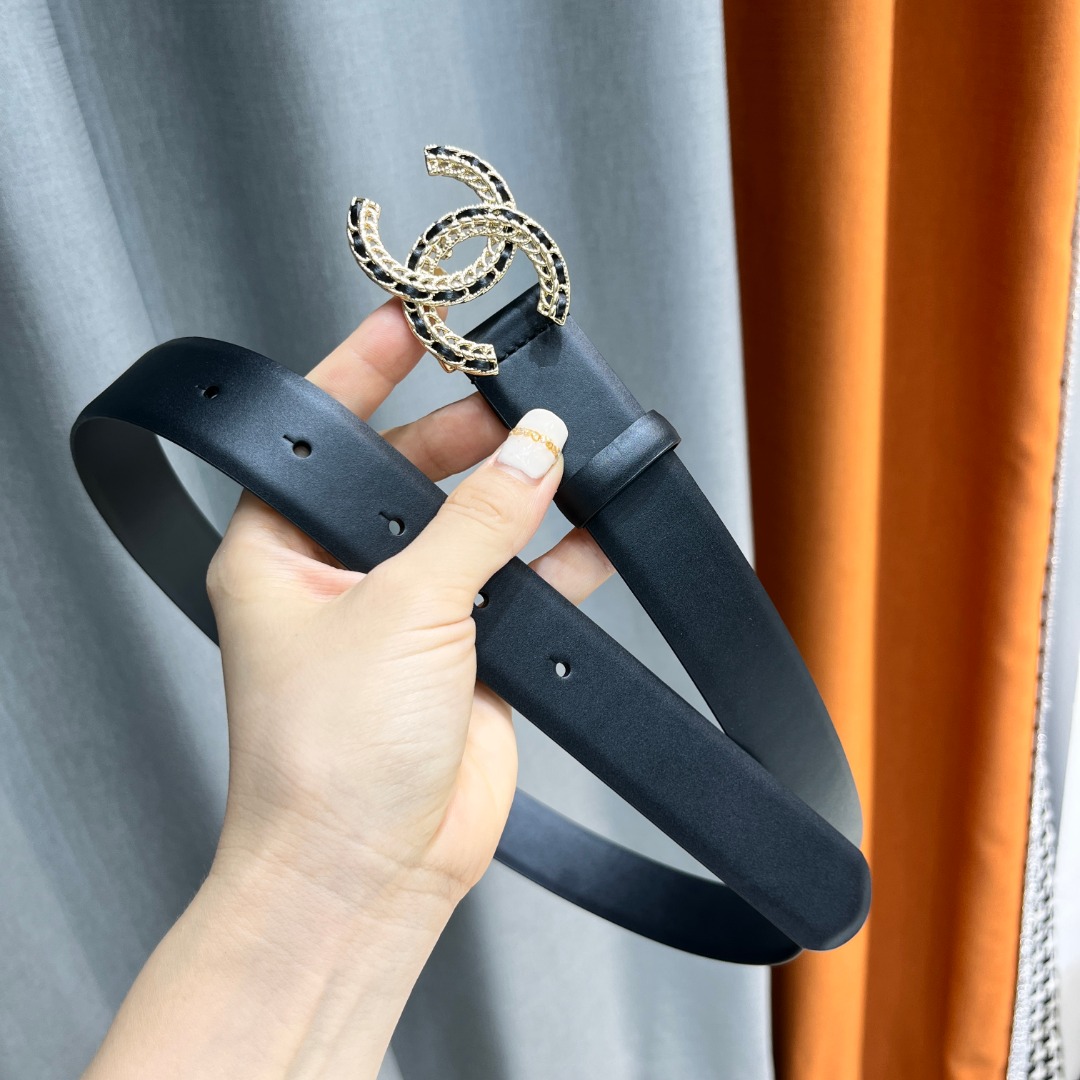 Ch*el leather belt
