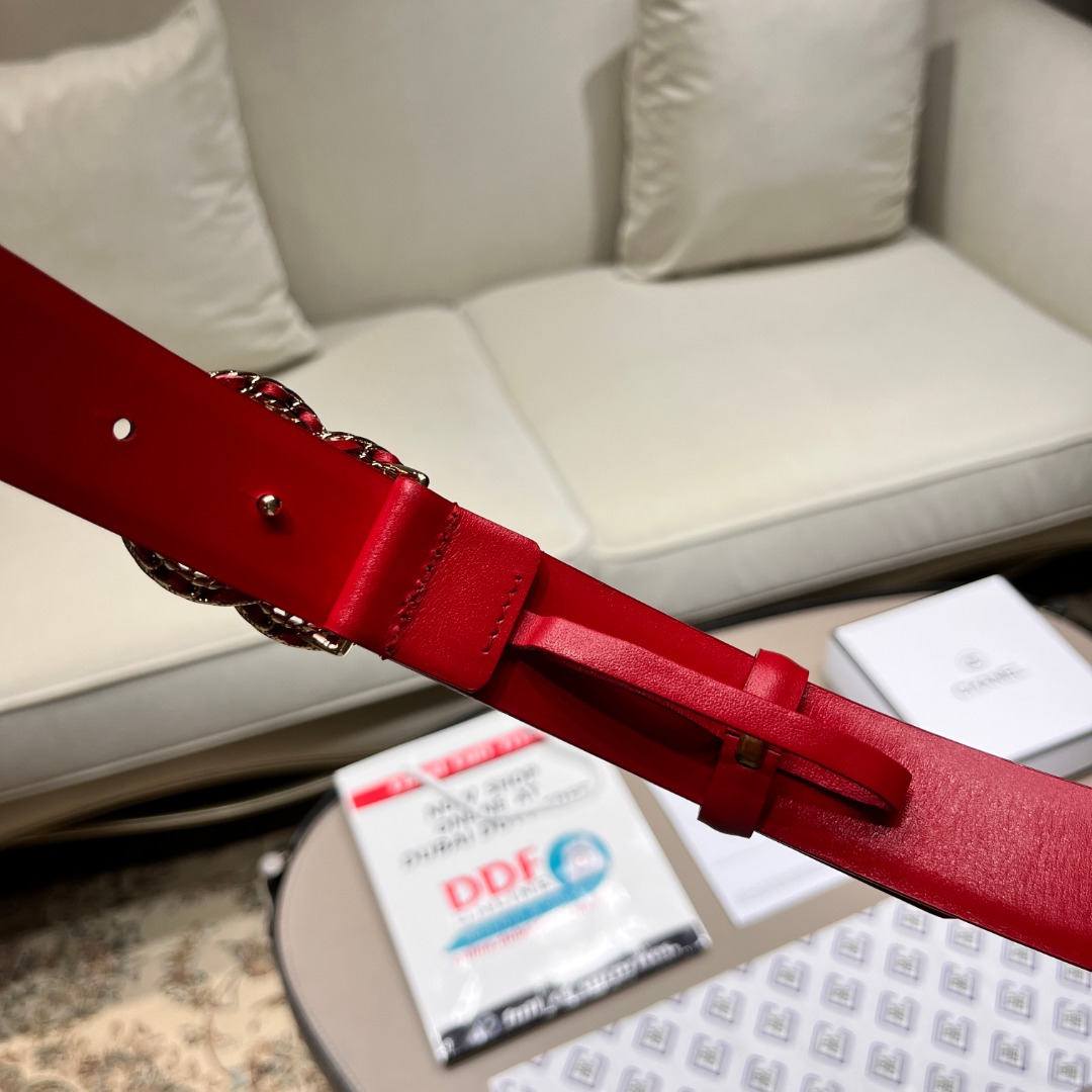 Ch*el leather belt