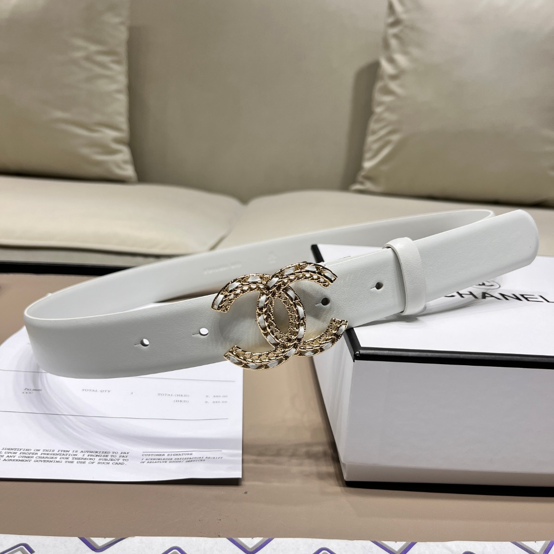 Ch*el leather belt