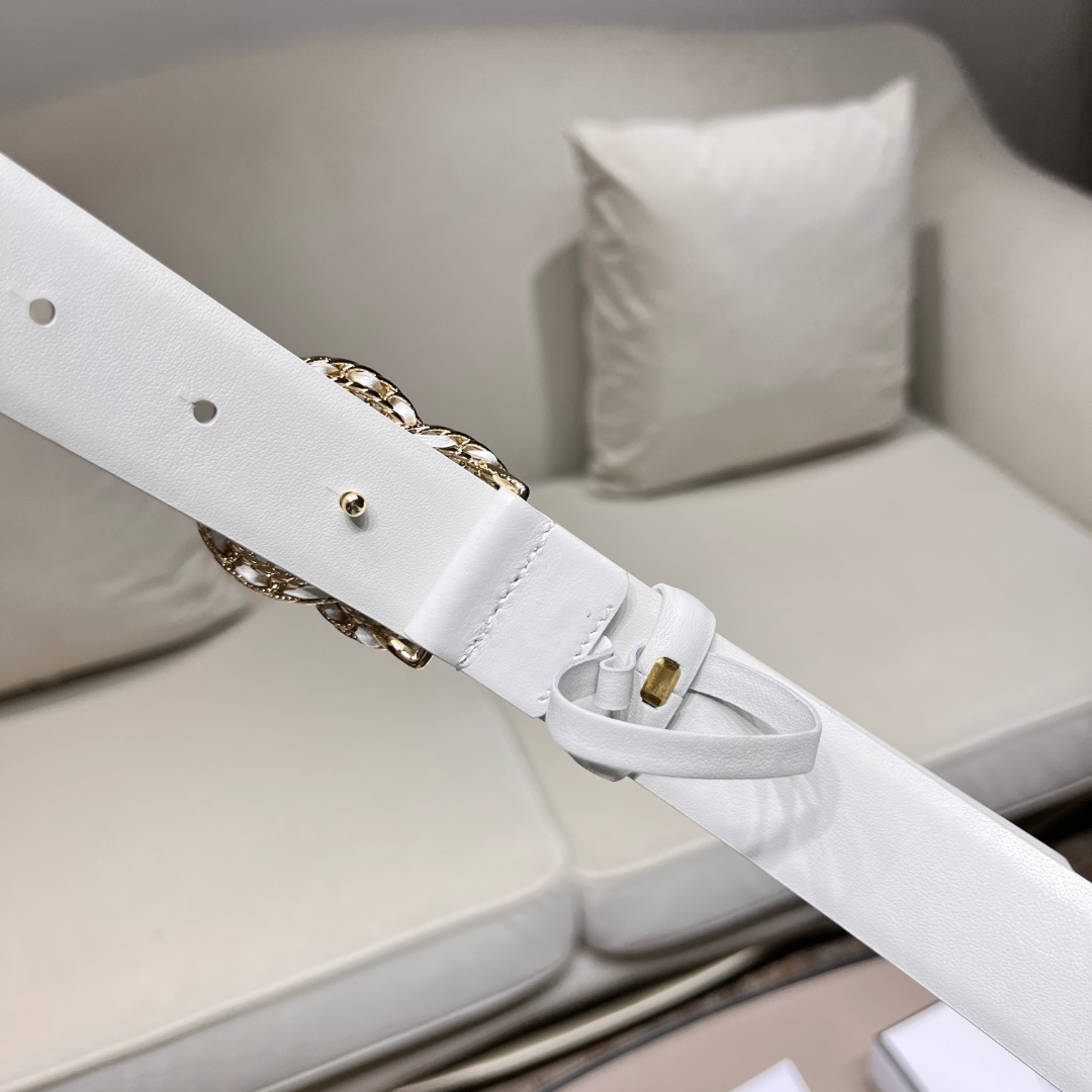 Ch*el leather belt