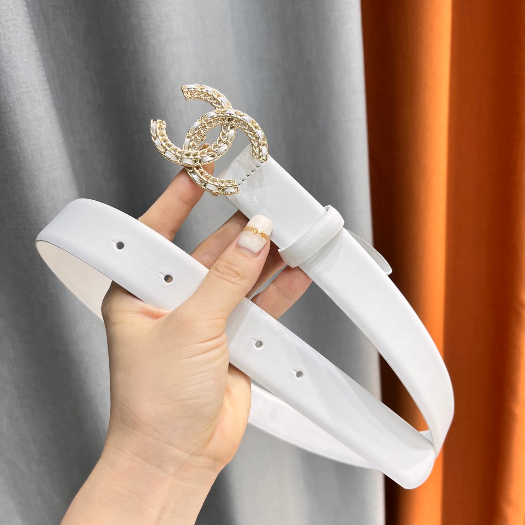 Ch*el leather belt