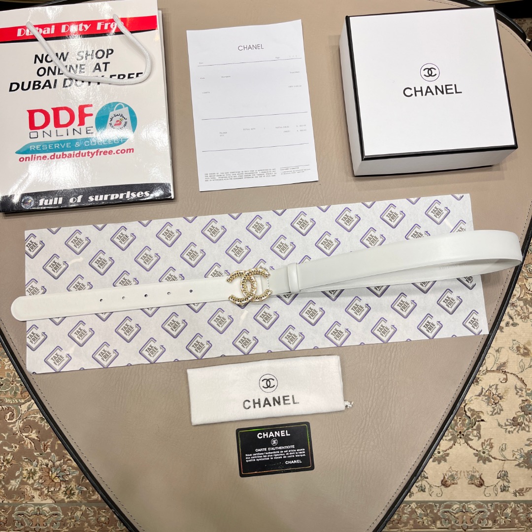Ch*el leather belt