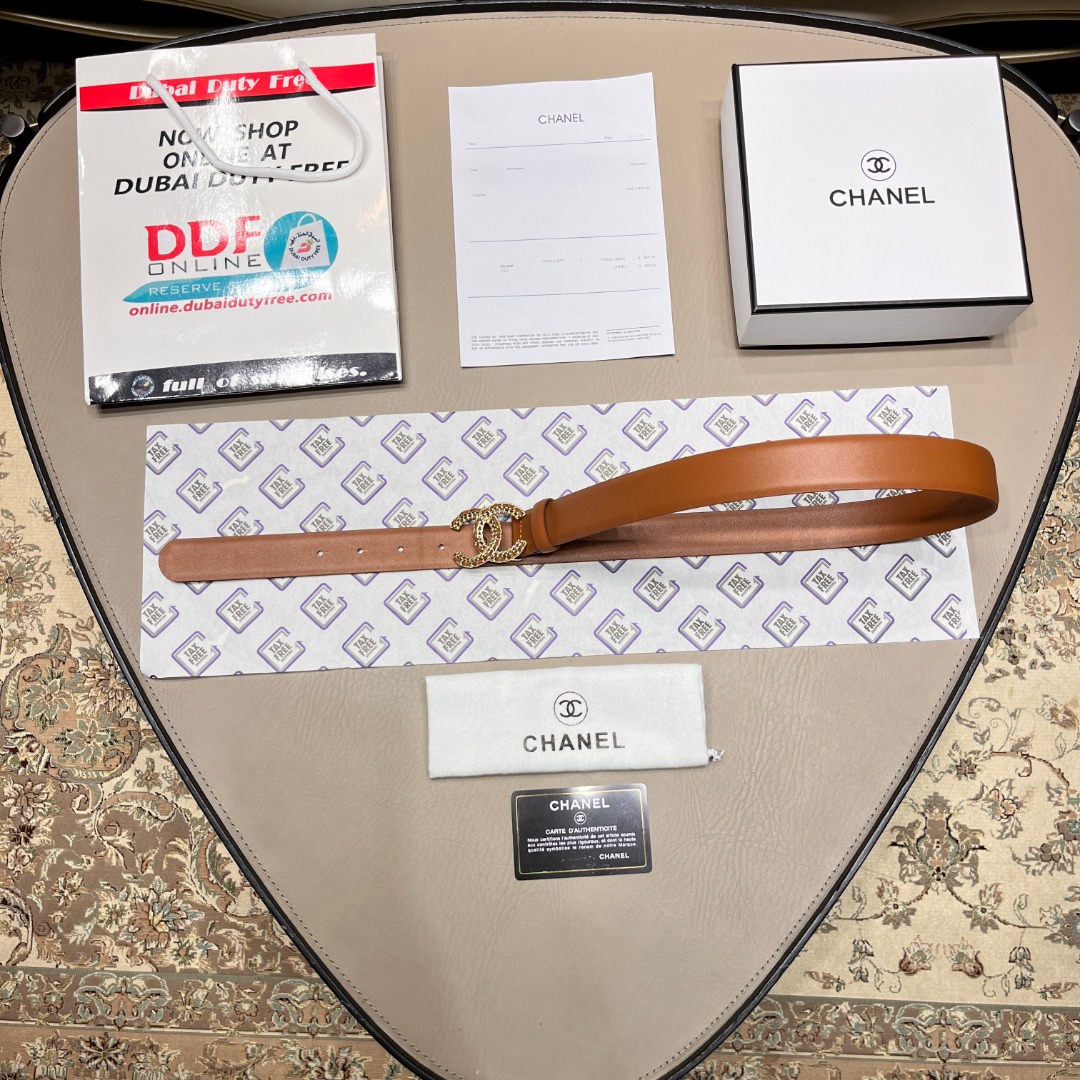 Ch*el leather belt