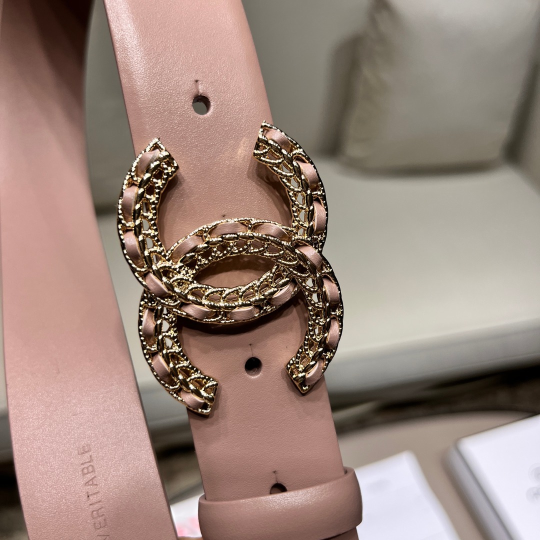 Ch*el leather belt