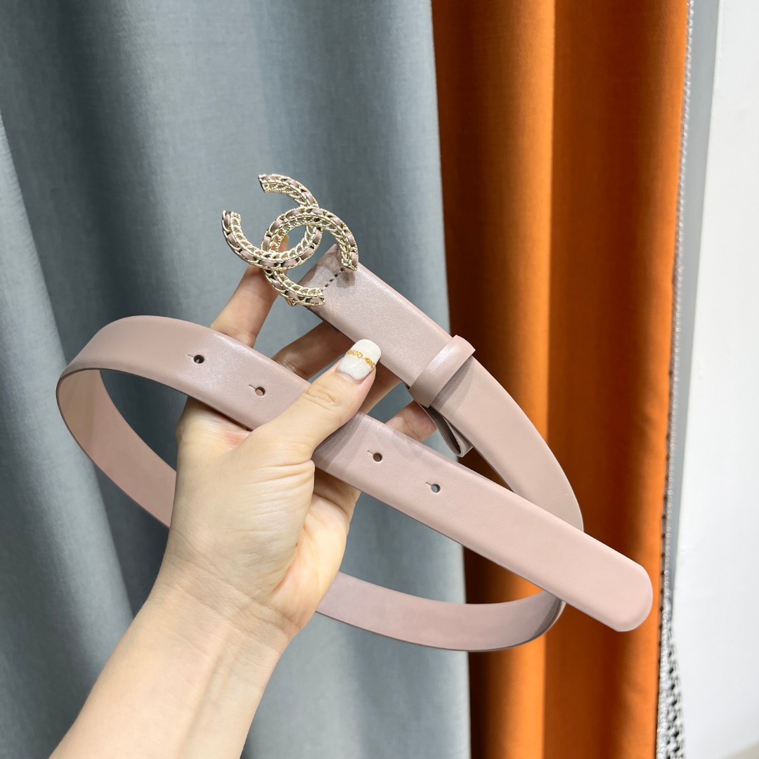 Ch*el leather belt