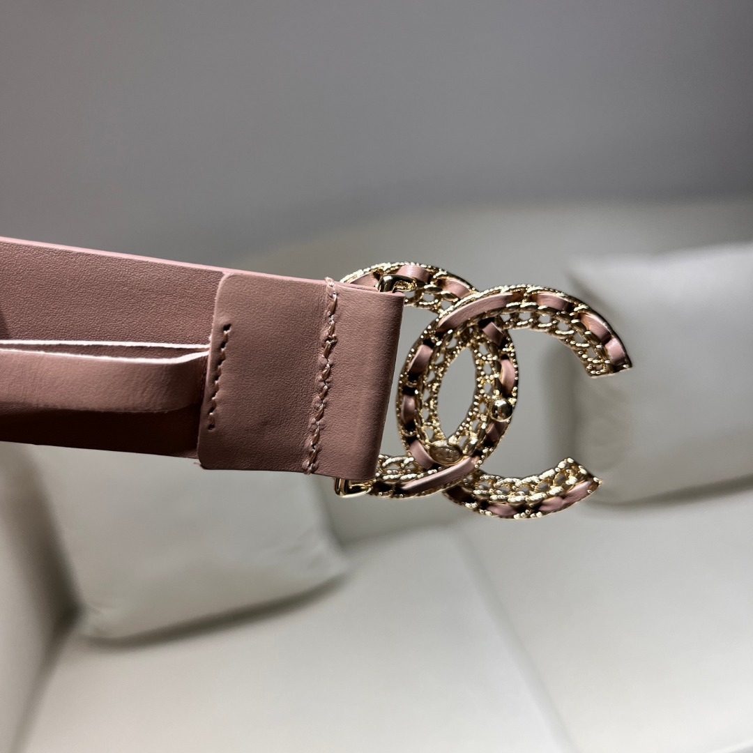 Ch*el leather belt