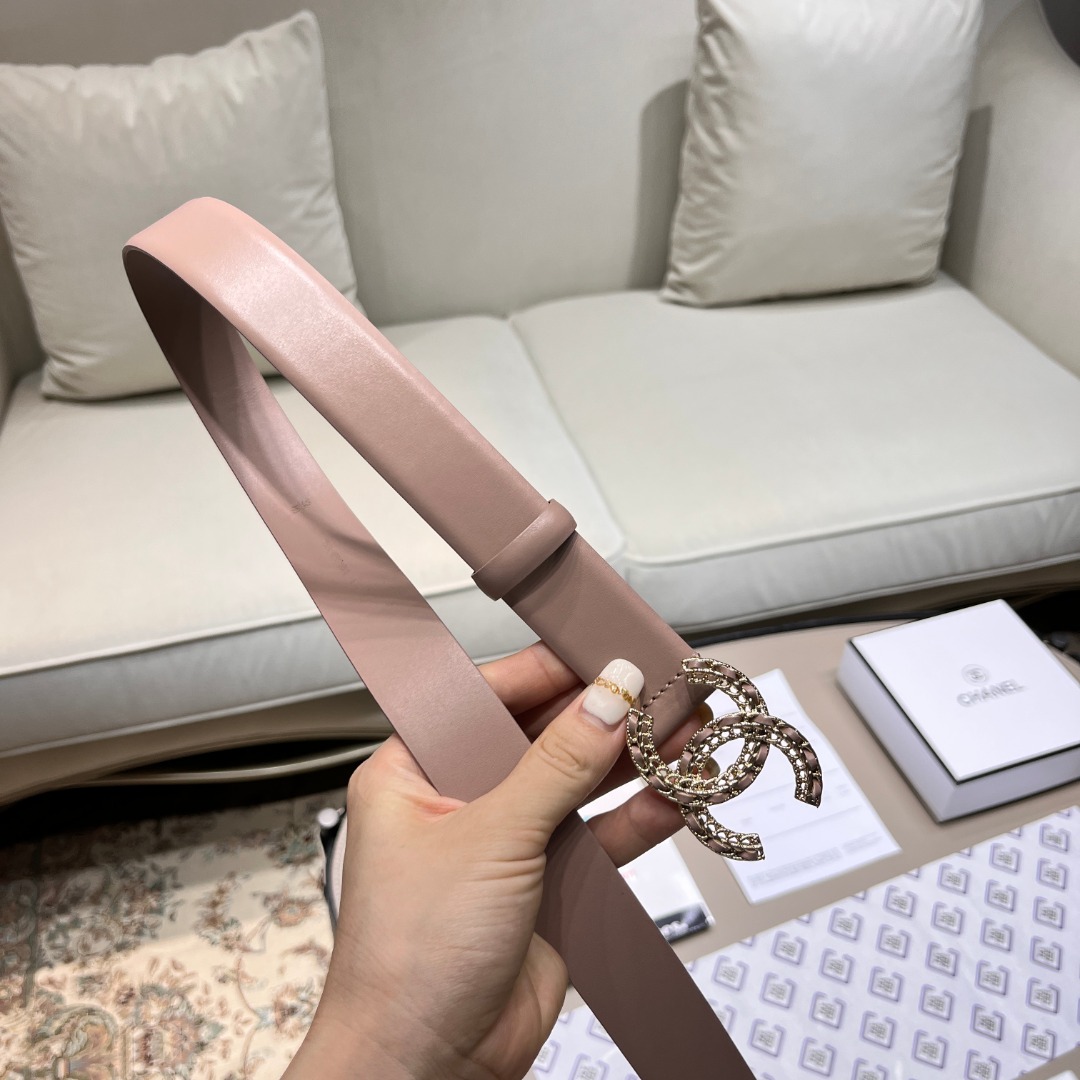 Ch*el leather belt