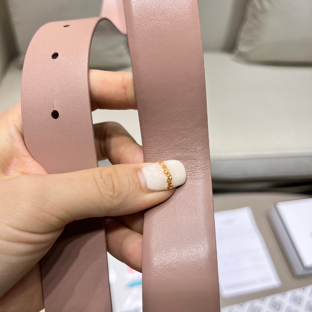 Ch*el leather belt