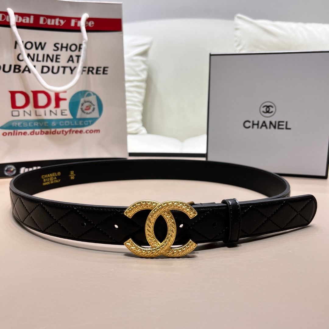 Ch*el leather belt