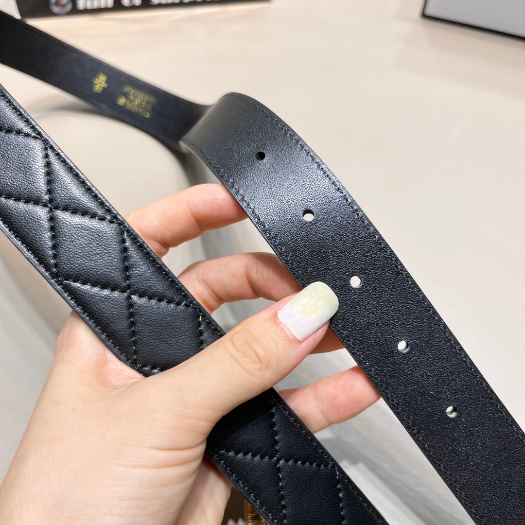 Ch*el leather belt