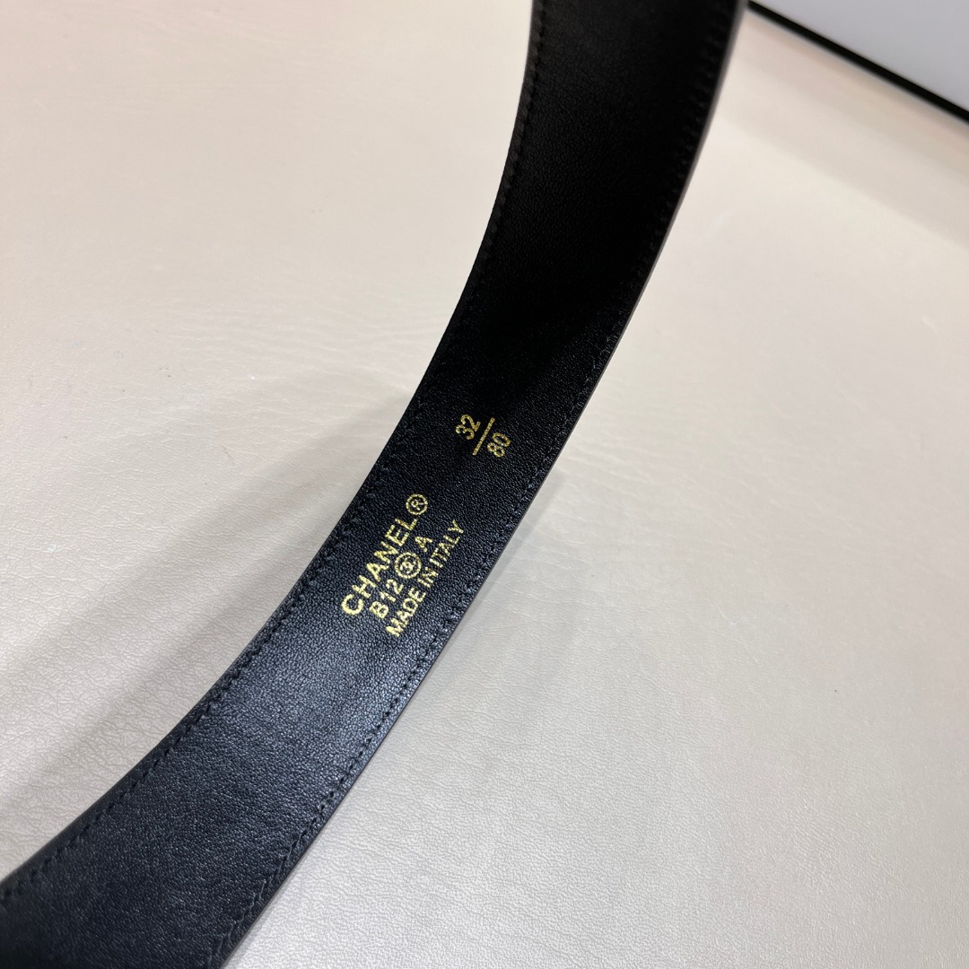 Ch*el leather belt