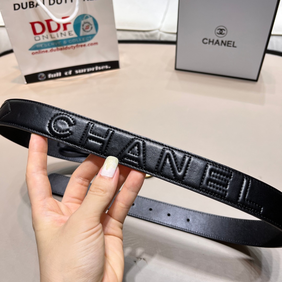 Ch*el leather belt