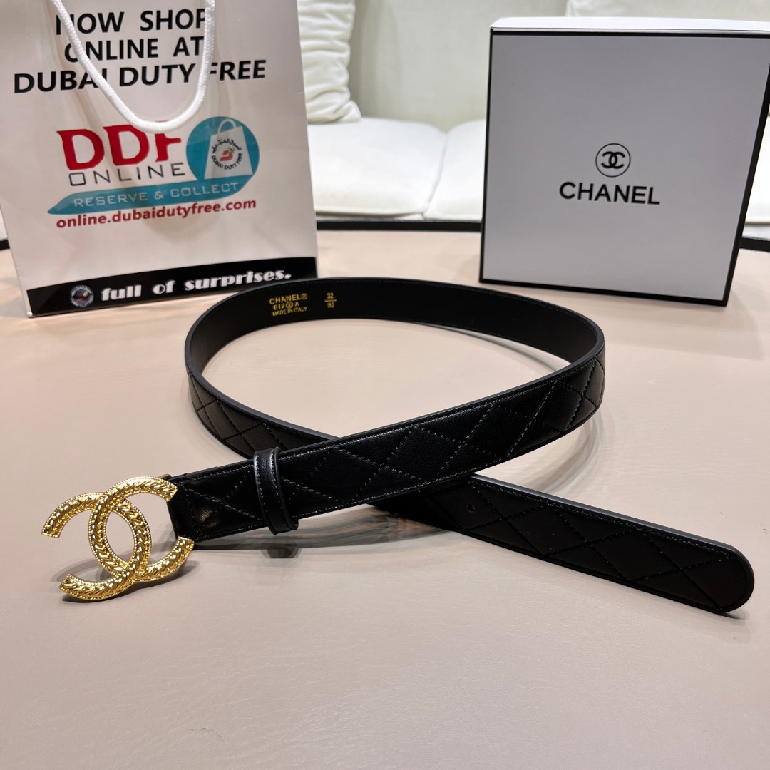 Ch*el leather belt