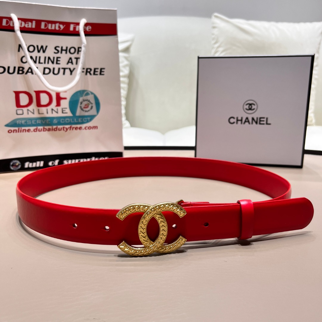 Ch*el leather belt