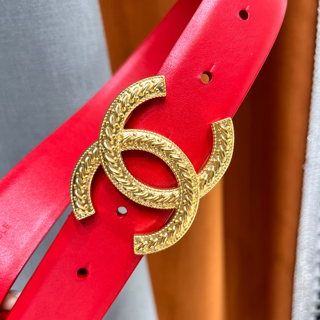 Ch*el leather belt