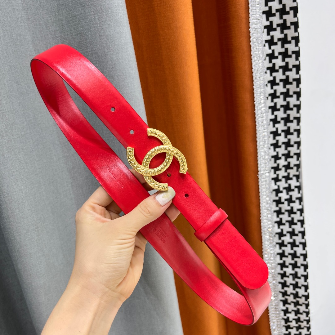 Ch*el leather belt