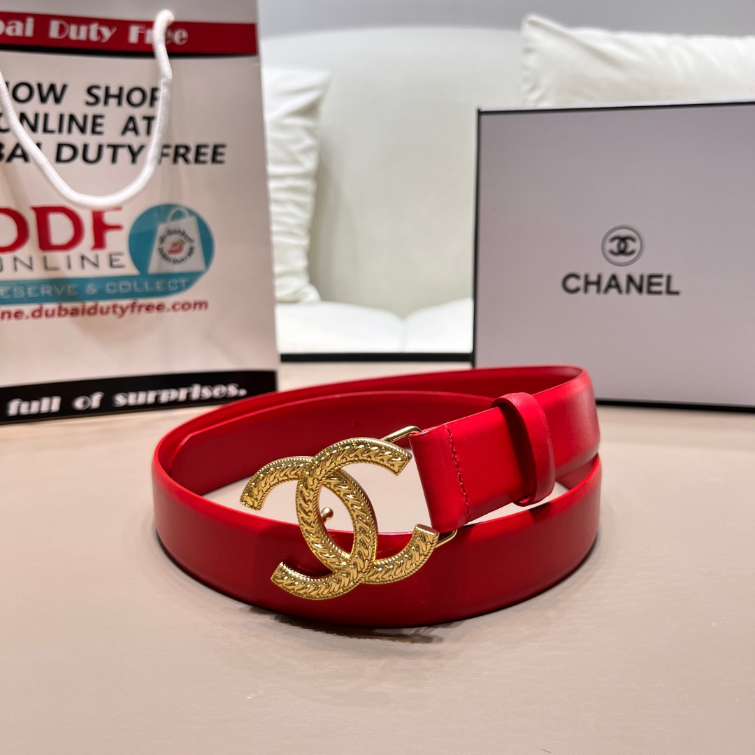 Ch*el leather belt