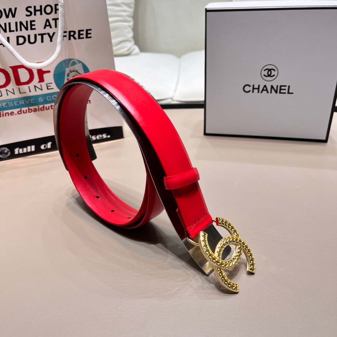 Ch*el leather belt