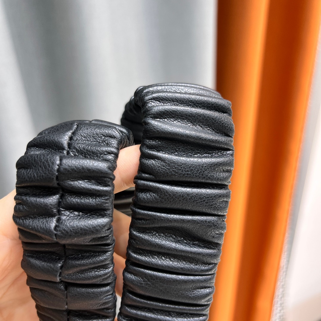 Lambskin Ruched CC Belt