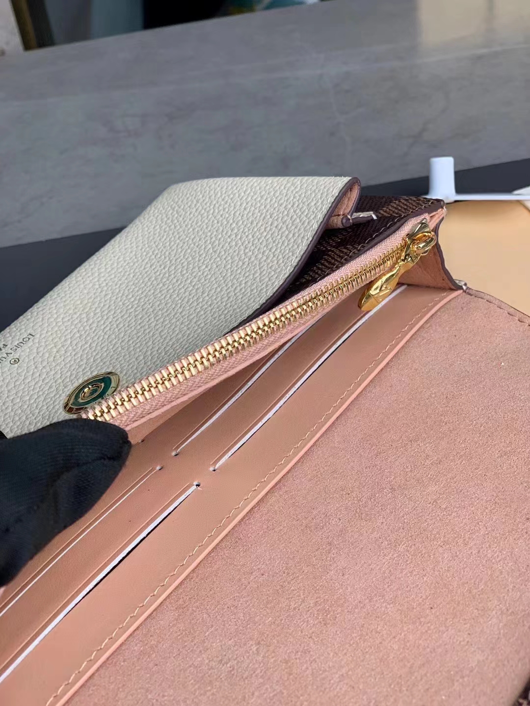 Vavin Chain Wallet NM Damier with Leather