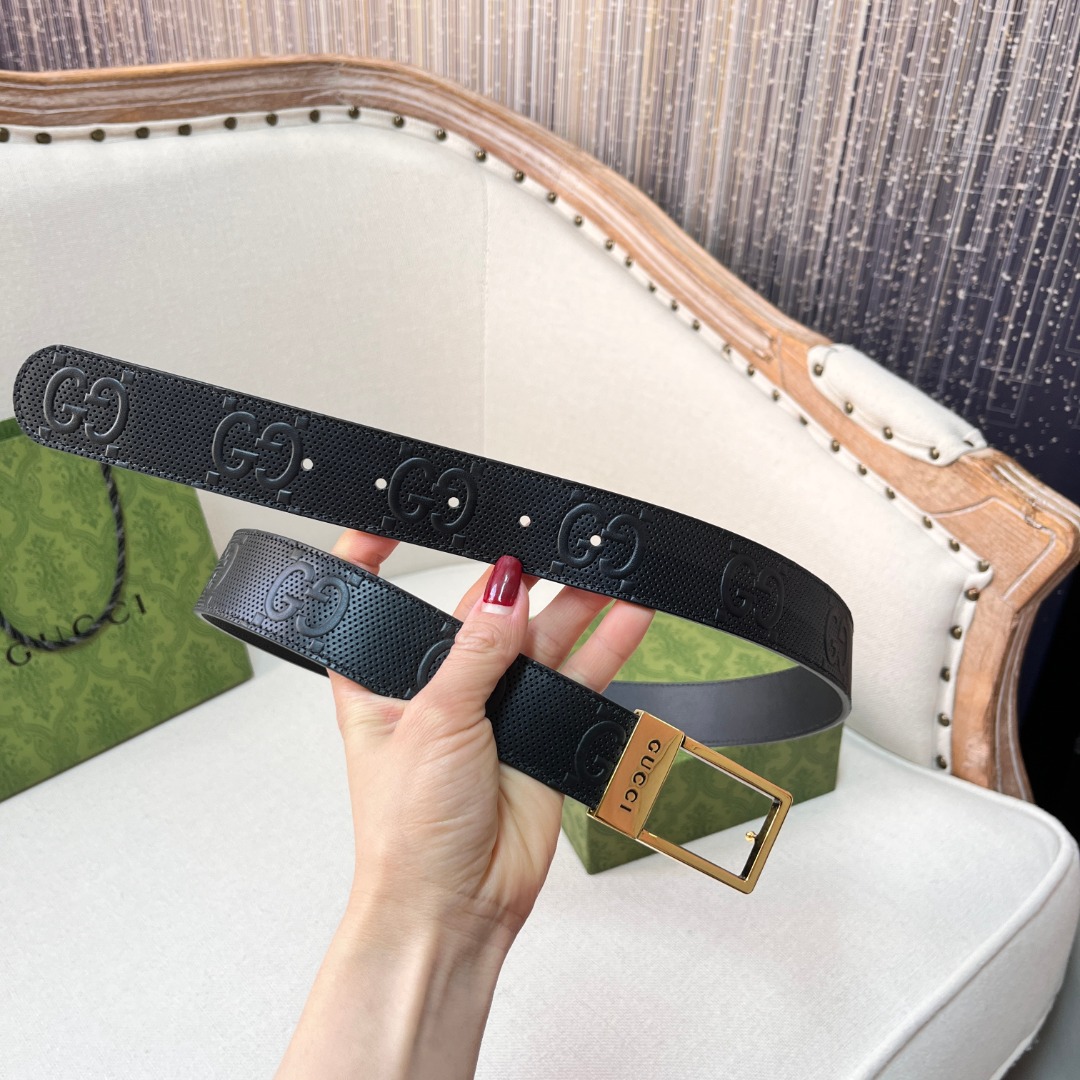 GG belt with silver buckle