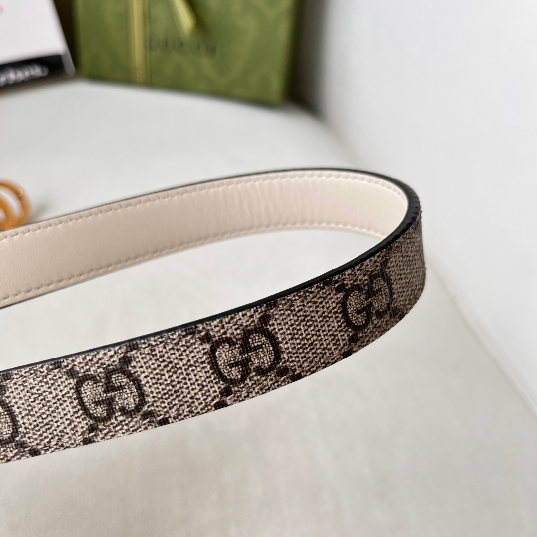WIDE LEATHER BELT WITH DOUBLE G BUCKLE