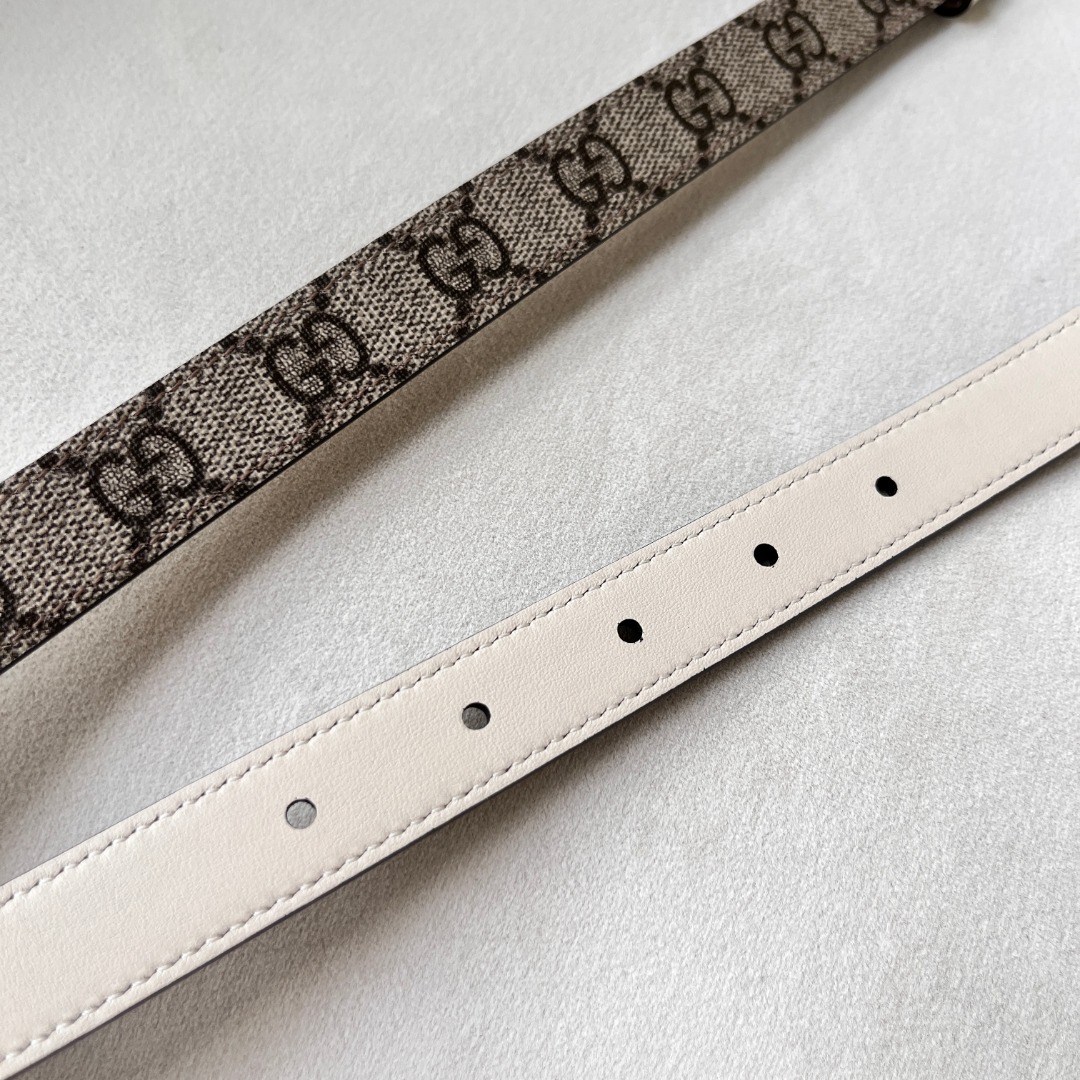 WIDE LEATHER BELT WITH DOUBLE G BUCKLE