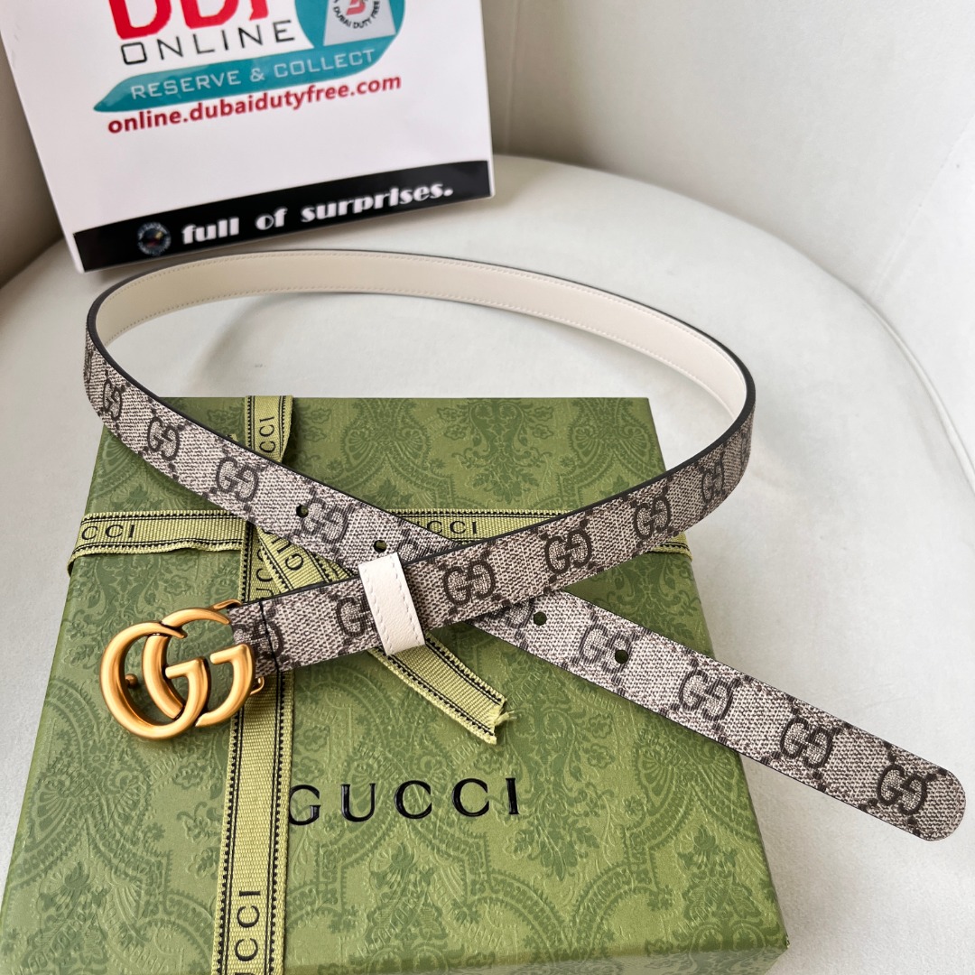 WIDE LEATHER BELT WITH DOUBLE G BUCKLE