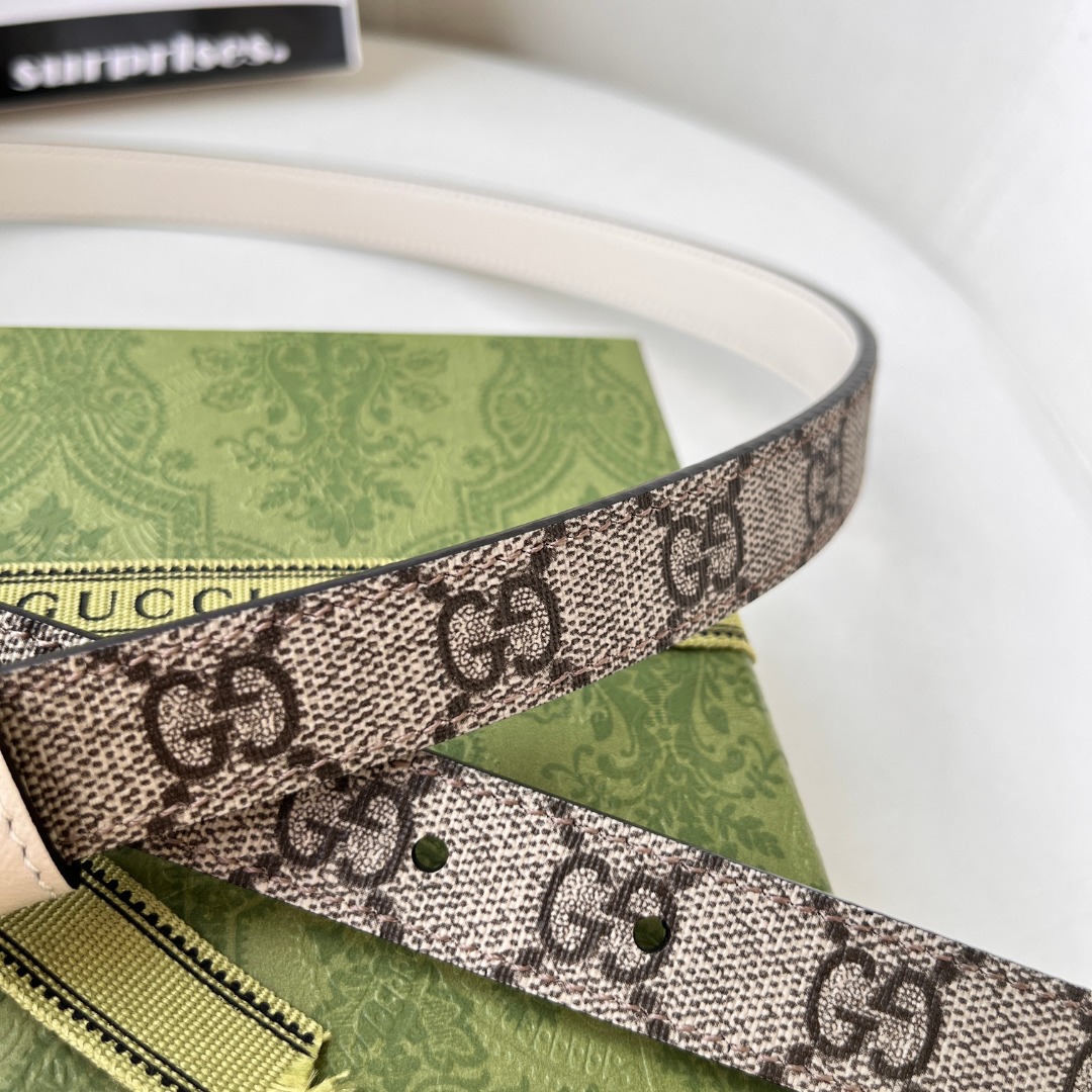 WIDE LEATHER BELT WITH DOUBLE G BUCKLE