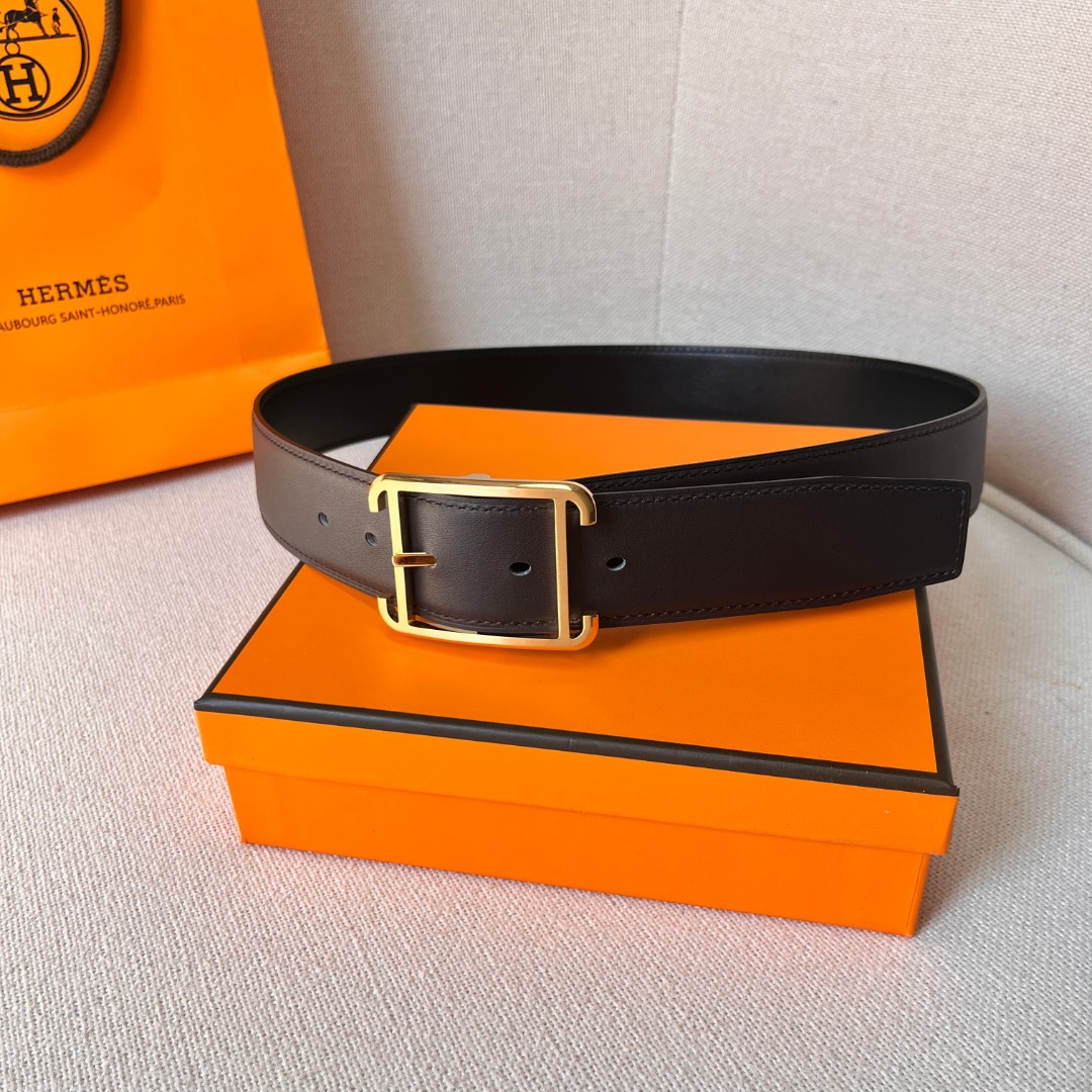 H**mes leather belt 1