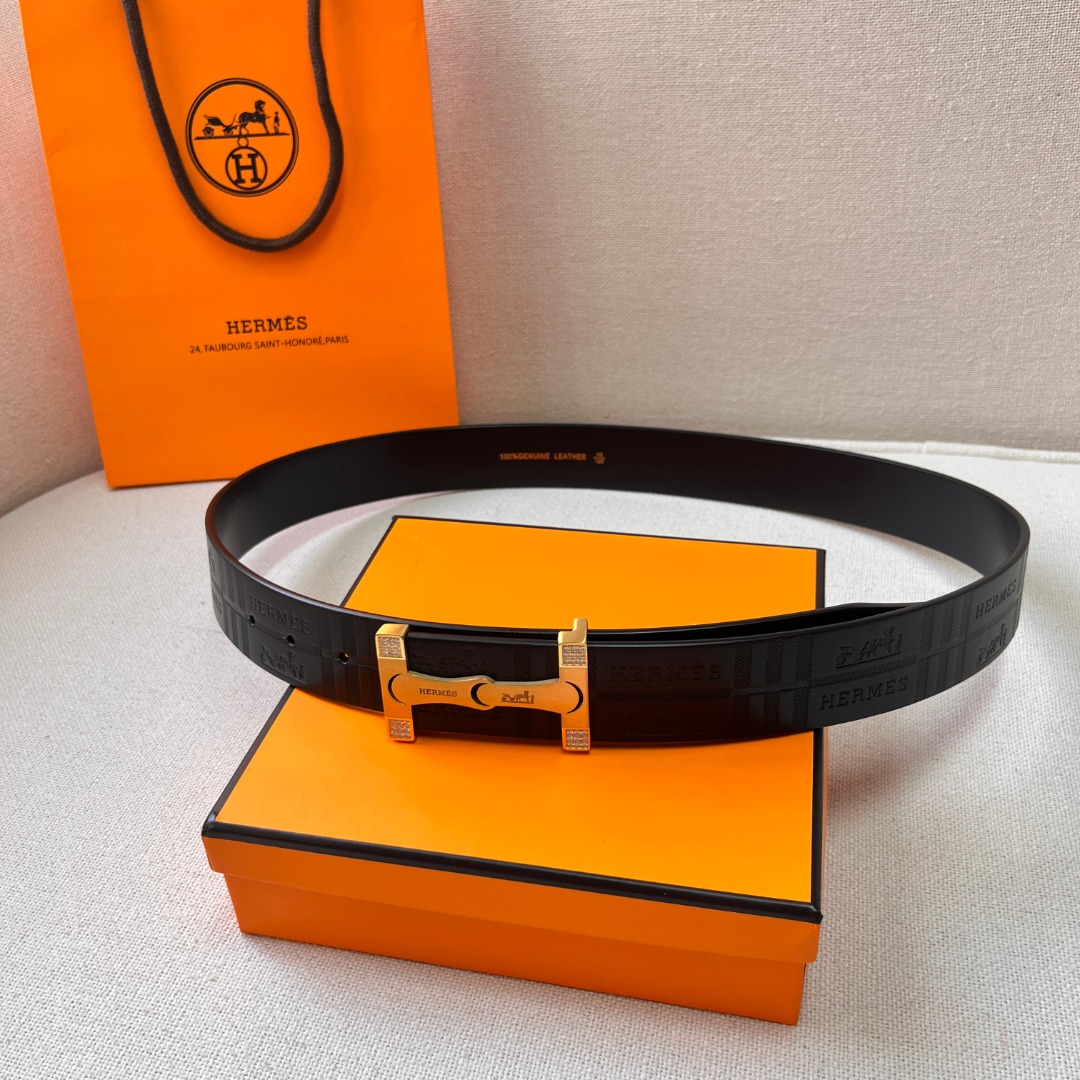 H**mes leather belt 2