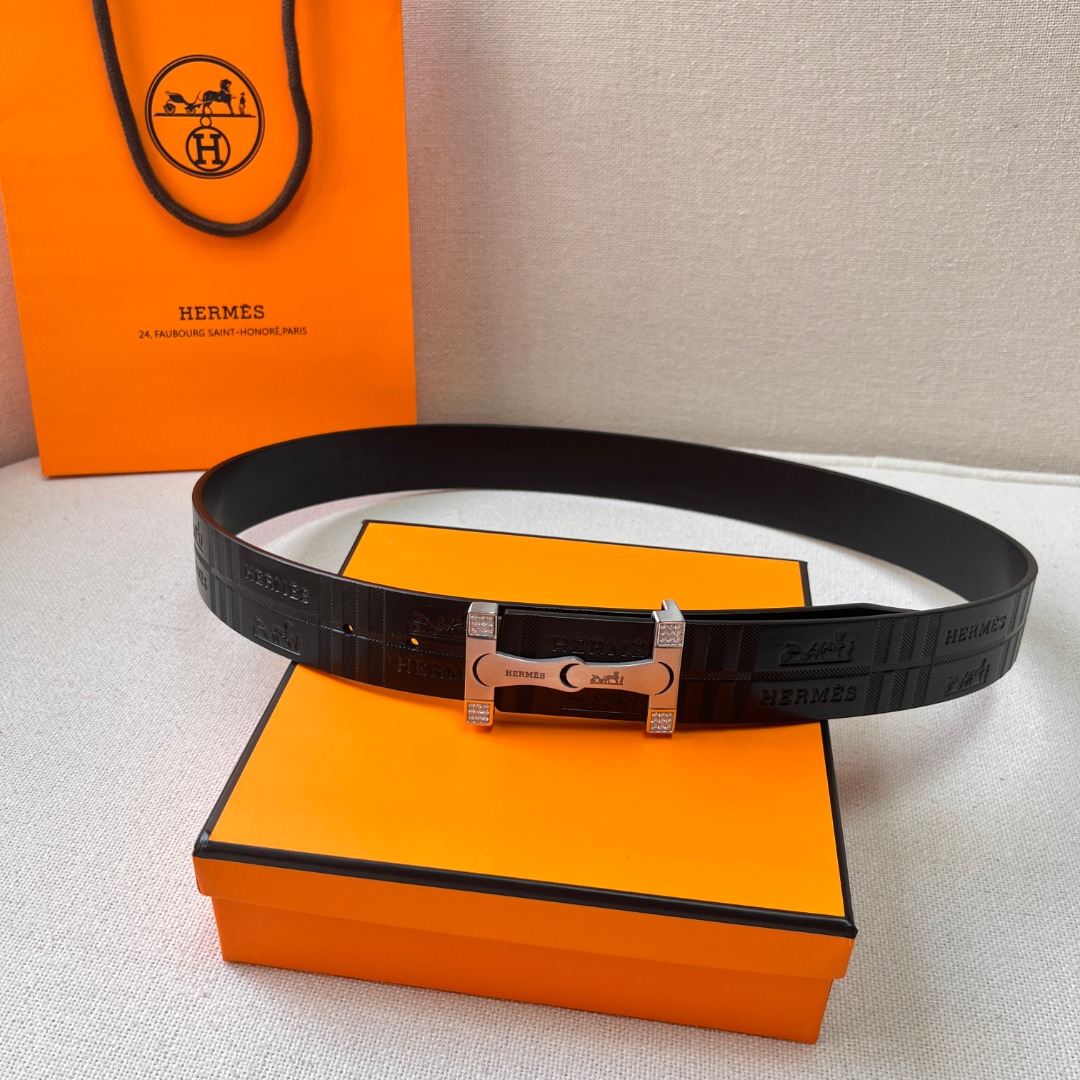 H**mes leather belt 2