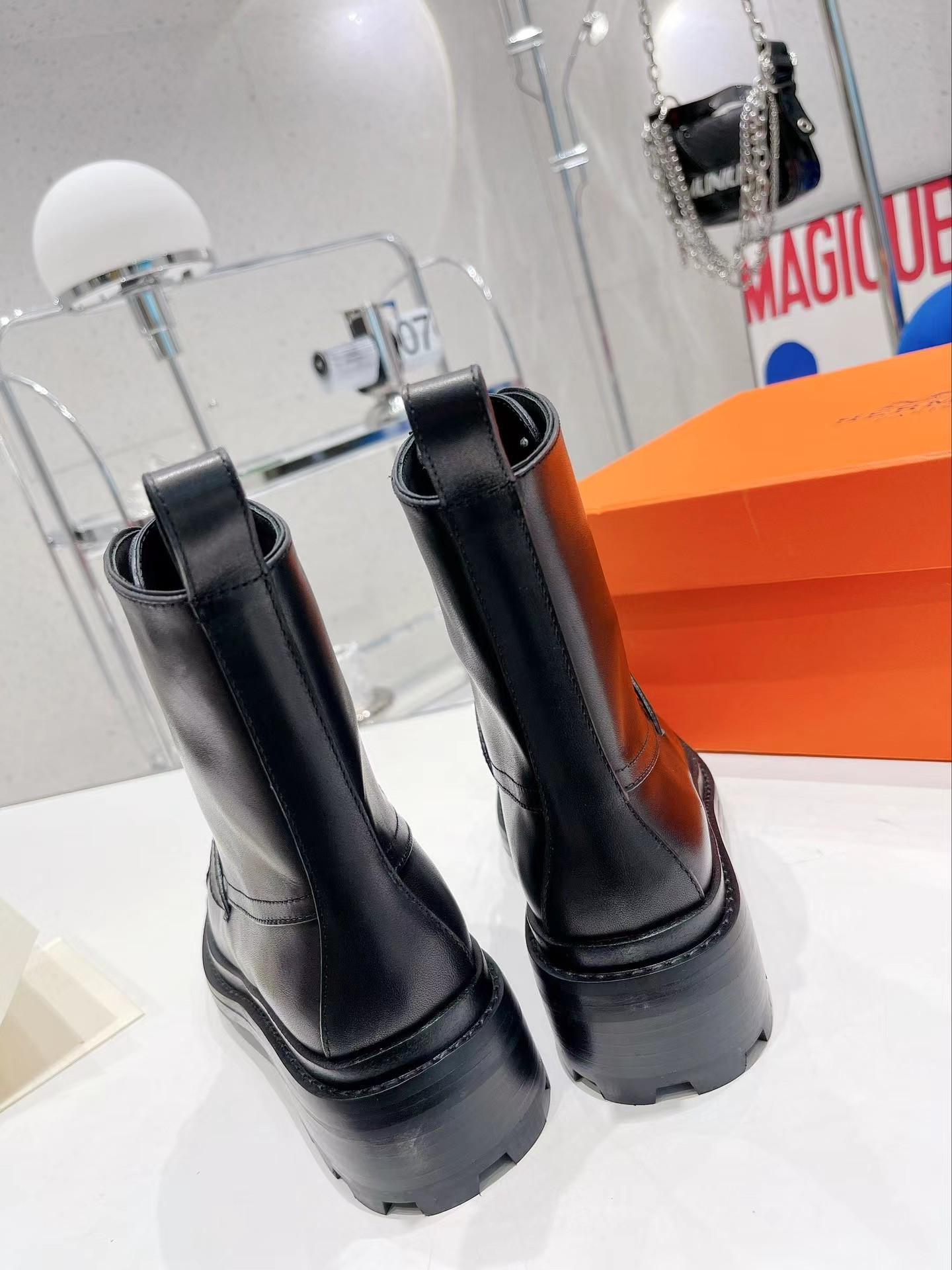 H**mes funk motorcycle ankle boot