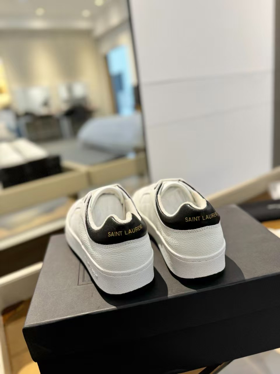 SAINT LAURENT SL/61 Perforated Leather Sneakers