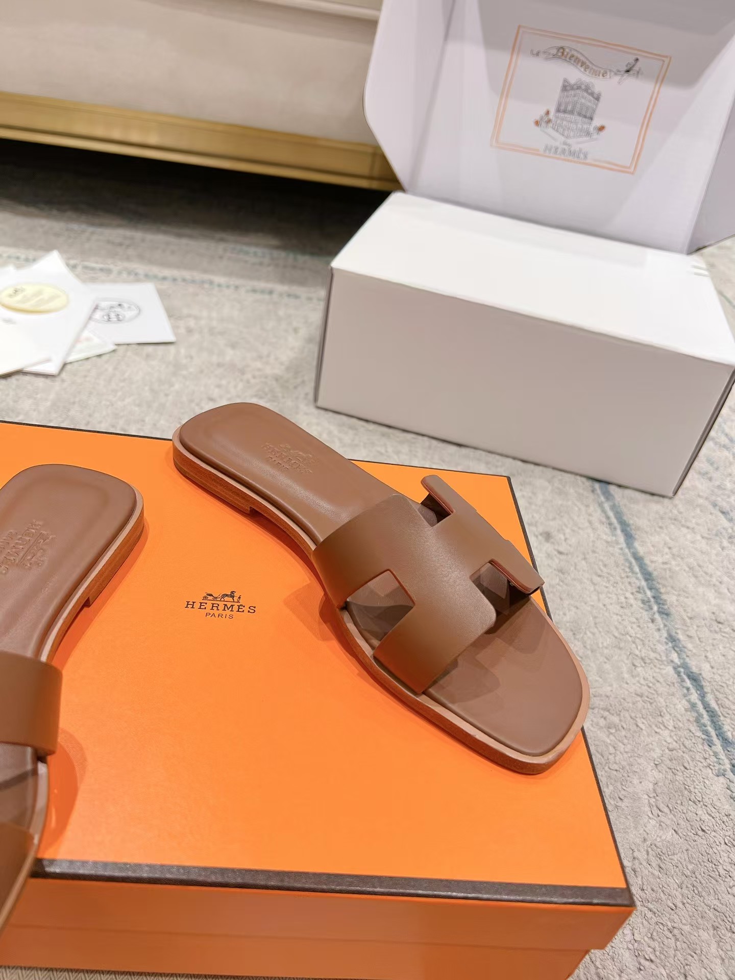 Hermès Oran leather sandal