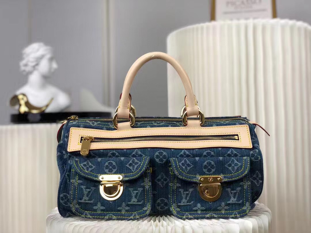 l**is V*t*n monogram denim neo speedy blue